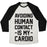 Virgin Teez  Baseball Tee Unisex Tri-Blend Baseball Tee / small / Oatmeal / Black AVOIDING HUMAN CONTACT IS MY CARDIO UNISEX TRI-BLEND BASEBALL TEE