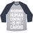 Virgin Teez  Baseball Tee Unisex Tri-Blend Baseball Tee / small / Athletic Gray / Navy AVOIDING HUMAN CONTACT IS MY CARDIO UNISEX TRI-BLEND BASEBALL TEE