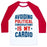 Virgin Teez  Baseball Tee Unisex Classic Baseball Tee / x-small / White/Red AVOIDING POLITICAL CONVERSATIONS IS MY CARDIO UNISEX CLASSIC BASEBALL TEE