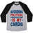 Virgin Teez  Baseball Tee Unisex Tri-Blend Baseball Tee / small / Athletic Gray / Black AVOIDING POLITICAL CONVERSATIONS IS MY CARDIO UNISEX TRI-BLEND BASEBALL TEE