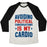 Virgin Teez  Baseball Tee Unisex Tri-Blend Baseball Tee / small / Oatmeal / Black AVOIDING POLITICAL CONVERSATIONS IS MY CARDIO UNISEX TRI-BLEND BASEBALL TEE