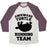 Virgin Teez  Baseball Tee Unisex Tri-Blend Baseball Tee / small / Oatmeal / Maroon AWKWARD TURTLE RUNNING TEAM UNISEX TRI-BLEND BASEBALL TEE