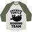 Virgin Teez  Baseball Tee Unisex Tri-Blend Baseball Tee / small / Oatmeal / Moss AWKWARD TURTLE RUNNING TEAM UNISEX TRI-BLEND BASEBALL TEE
