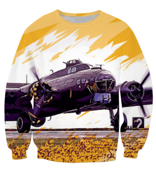 VIRGIN TEEZ Sublimation Sweatshirts Small B-17 Flying Fortress  Unisex Sweat Shirt