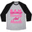 Virgin Teez  Baseball Tee Unisex Tri-Blend Baseball Tee / small / Athletic Gray / Black B.A.M. BEAUTY AND MUSCLE UNISEX TRI-BLEND BASEBALL TEE