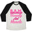 Virgin Teez  Baseball Tee Unisex Tri-Blend Baseball Tee / small / Oatmeal / Black B.A.M. BEAUTY AND MUSCLE UNISEX TRI-BLEND BASEBALL TEE