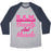 Virgin Teez  Baseball Tee Unisex Tri-Blend Baseball Tee / small / Athletic Gray / Navy B.A.M. BEAUTY AND MUSCLE UNISEX TRI-BLEND BASEBALL TEE