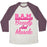 Virgin Teez  Baseball Tee Unisex Tri-Blend Baseball Tee / small / Oatmeal / Maroon B.A.M. BEAUTY AND MUSCLE UNISEX TRI-BLEND BASEBALL TEE