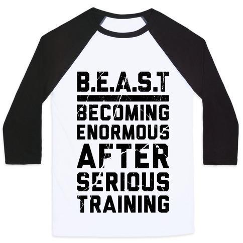 Virgin Teez  Baseball Tee Unisex Classic Baseball Tee / x-small / White/Black B.E.A.S.T UNISEX CLASSIC BASEBALL TEE