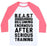 Virgin Teez  Baseball Tee Unisex Classic Baseball Tee / x-small / White/Neon Pink B.E.A.S.T UNISEX CLASSIC BASEBALL TEE
