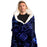 Abstract Pattren Hooded Blanket