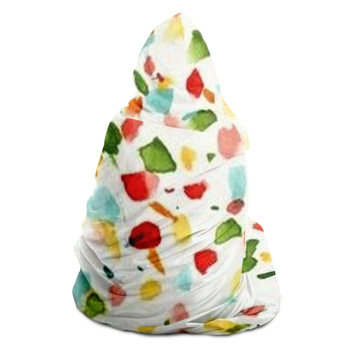 Abstract Pattren Hooded Blanket