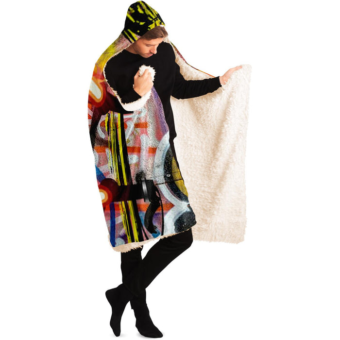 CC Neon Graffiti Hooded Blanket