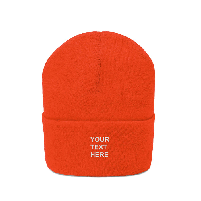 Personalized Knit Beanie, Custom Knit Beanie, With Your Own Text, Custom Knit Beanie
