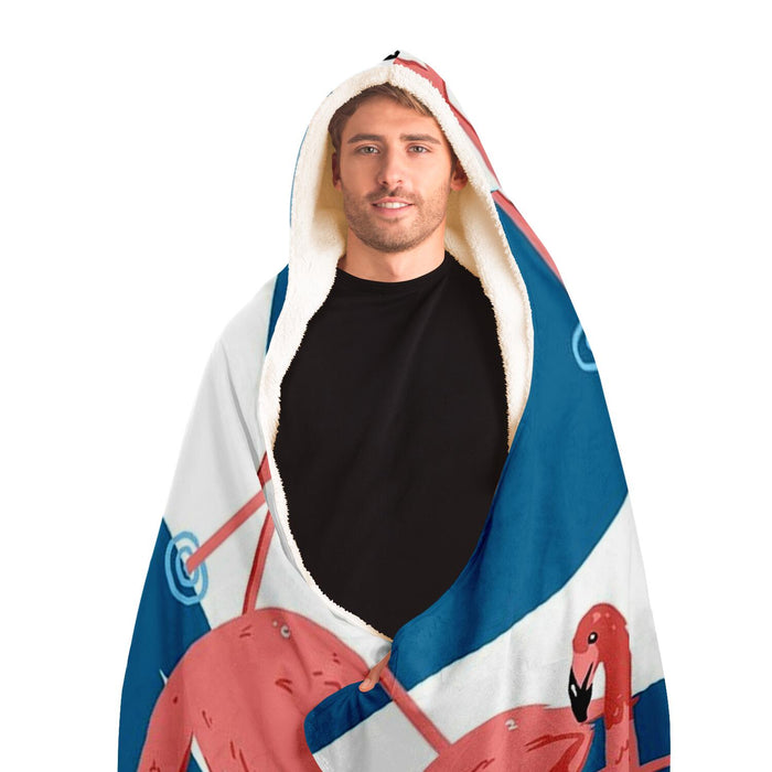 Flamingo Hooded Blanket