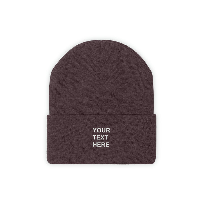 Personalized Knit Beanie, Custom Knit Beanie, With Your Own Text, Custom Knit Beanie