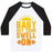 Virgin Teez  Baseball Tee Unisex Classic Baseball Tee / x-small / White/Black BABY GET YOUR SWELL ON UNISEX CLASSIC BASEBALL TEE