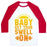 Virgin Teez  Baseball Tee Unisex Classic Baseball Tee / x-small / White/Red BABY GET YOUR SWELL ON UNISEX CLASSIC BASEBALL TEE