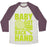 Virgin Teez  Baseball Tee Unisex Tri-Blend Baseball Tee / small / Oatmeal / Maroon BABY GOT BACKHAND UNISEX TRI-BLEND BASEBALL TEE