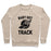 Virgin Teez  Pullover Crewneck Sweatshirt / x-small / Heathered Oatmeal BABY GOT TRACK (DARK TANK) CREWNECK SWEATSHIRT