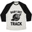 Virgin Teez  Baseball Tee Unisex Tri-Blend Baseball Tee / small / Oatmeal / Black BABY GOT TRACK (DARK TANK) UNISEX TRI-BLEND BASEBALL TEE