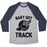 Virgin Teez  Baseball Tee Unisex Tri-Blend Baseball Tee / small / Athletic Gray / Navy BABY GOT TRACK (DARK TANK) UNISEX TRI-BLEND BASEBALL TEE
