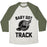 Virgin Teez  Baseball Tee Unisex Tri-Blend Baseball Tee / small / Oatmeal / Moss BABY GOT TRACK (DARK TANK) UNISEX TRI-BLEND BASEBALL TEE