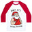 Virgin Teez  Baseball Tee Unisex Classic Baseball Tee / x-small / White/Red BABY IT'S SWOLE OUTSIDE SANTA UNISEX CLASSIC BASEBALL TEE