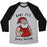 Virgin Teez  Baseball Tee Unisex Tri-Blend Baseball Tee / small / Athletic Gray / Black BABY IT'S SWOLE OUTSIDE SANTA UNISEX TRI-BLEND BASEBALL TEE