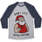 Virgin Teez  Baseball Tee Unisex Tri-Blend Baseball Tee / small / Athletic Gray / Navy BABY IT'S SWOLE OUTSIDE SANTA UNISEX TRI-BLEND BASEBALL TEE