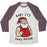 Virgin Teez  Baseball Tee Unisex Tri-Blend Baseball Tee / small / Oatmeal / Maroon BABY IT'S SWOLE OUTSIDE SANTA UNISEX TRI-BLEND BASEBALL TEE