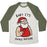 Virgin Teez  Baseball Tee Unisex Tri-Blend Baseball Tee / small / Oatmeal / Moss BABY IT'S SWOLE OUTSIDE SANTA UNISEX TRI-BLEND BASEBALL TEE