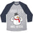Virgin Teez  Baseball Tee Unisex Tri-Blend Baseball Tee / small / Athletic Gray / Navy BABY IT'S SWOLE OUTSIDE SNOWMAN UNISEX TRI-BLEND BASEBALL TEE