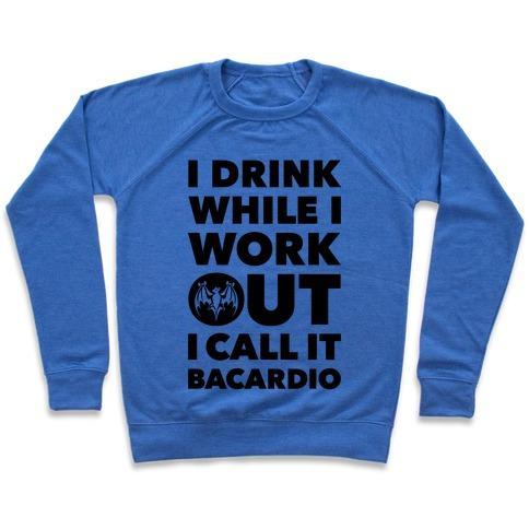 Virgin Teez  Pullover Crewneck Sweatshirt / x-small / Heathered Blue BACARDIO CREWNECK SWEATSHIRT