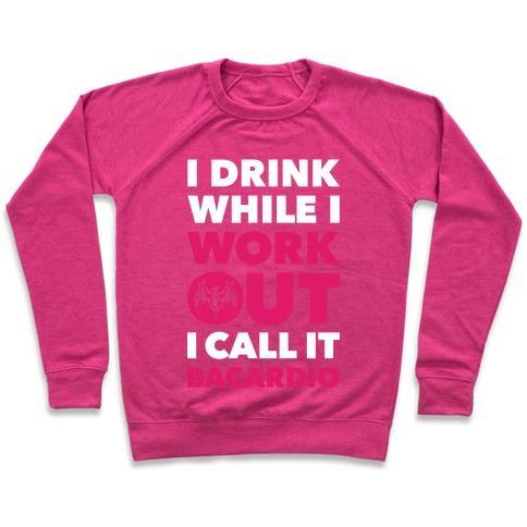 Virgin Teez  Pullover Crewneck Sweatshirt / x-small / Deep Pink BACARDIO CREWNECK SWEATSHIRT