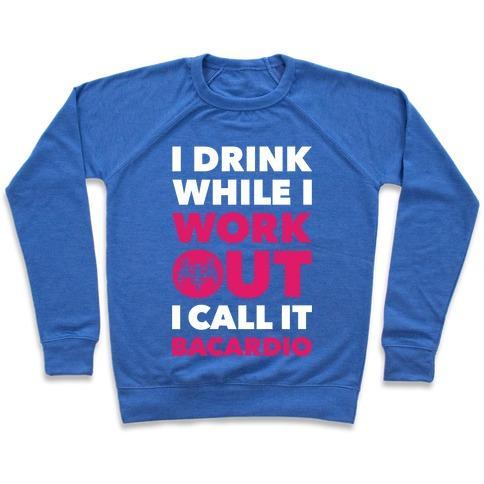 Virgin Teez  Pullover Crewneck Sweatshirt / x-small / Heathered Blue BACARDIO CREWNECK SWEATSHIRT
