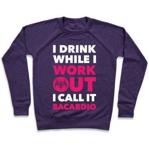 Virgin Teez  Pullover Crewneck Sweatshirt / x-small / Purple BACARDIO CREWNECK SWEATSHIRT