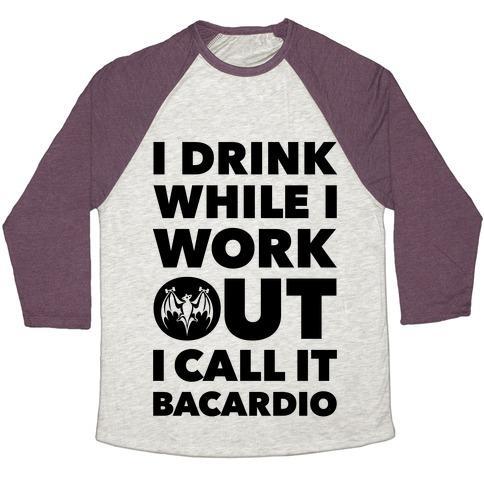 Virgin Teez  Baseball Tee Unisex Tri-Blend Baseball Tee / small / Oatmeal / Maroon BACARDIO UNISEX TRI-BLEND BASEBALL TEE