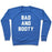 Virgin Teez  Pullover Crewneck Sweatshirt / x-small / Heathered Blue BAD AND BOOTY CREWNECK SWEATSHIRT