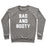 Virgin Teez  Pullover Crewneck Sweatshirt / x-small / Heathered Gray BAD AND BOOTY CREWNECK SWEATSHIRT