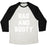 Virgin Teez  Baseball Tee Unisex Tri-Blend Baseball Tee / small / Oatmeal / Black BAD AND BOOTY UNISEX TRI-BLEND BASEBALL TEE