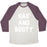 Virgin Teez  Baseball Tee Unisex Tri-Blend Baseball Tee / small / Oatmeal / Maroon BAD AND BOOTY UNISEX TRI-BLEND BASEBALL TEE