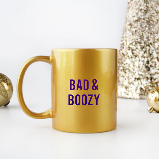 Bad And Boozy Gold & Silver Mug