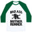 Virgin Teez  Baseball Tee Unisex Classic Baseball Tee / x-small / White/Dark Green BAD ASS MOTHER RUNNER UNISEX CLASSIC BASEBALL TEE