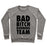 Virgin Teez  Pullover Crewneck Sweatshirt / x-small / Heathered Gray BAD BITCH RUNNING TEAM CREWNECK SWEATSHIRT