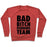 Virgin Teez  Pullover Crewneck Sweatshirt / x-small / Heathered Red BAD BITCH RUNNING TEAM CREWNECK SWEATSHIRT