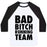 Virgin Teez  Baseball Tee Unisex Classic Baseball Tee / x-small / White/Black BAD BITCH RUNNING TEAM UNISEX CLASSIC BASEBALL TEE