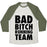 Virgin Teez  Baseball Tee Unisex Tri-Blend Baseball Tee / small / Oatmeal / Moss BAD BITCH RUNNING TEAM UNISEX TRI-BLEND BASEBALL TEE