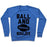 Virgin Teez  Pullover Crewneck Sweatshirt / x-small / Heathered Blue BALL AND BOUJEE FOOTBALL PARODY CREWNECK SWEATSHIRT