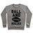 Virgin Teez  Pullover Crewneck Sweatshirt / x-small / Heathered Gray BALL AND BOUJEE FOOTBALL PARODY CREWNECK SWEATSHIRT